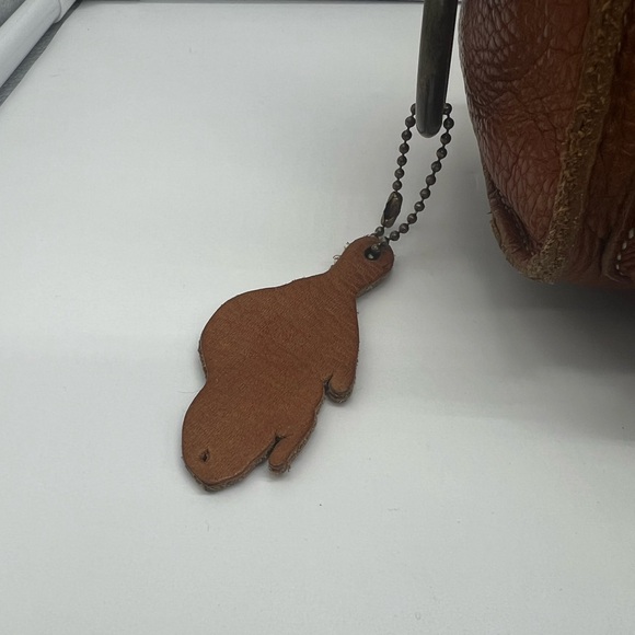 ROOTS VINTAGE Cognac Brown Leather Mini Emily Tassel Double Handles Shoulder Bag - Picture 5 of 16